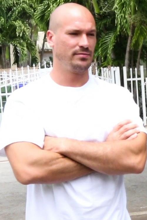 Sean Lawless in white t-shirt