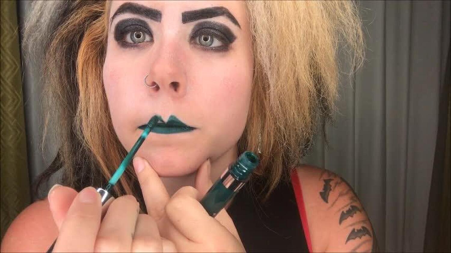 Putting On Green Lipstick