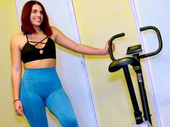 Rosie Cage, the Cuban Fitness. "Do You Want to See What I Do with the Bike?" Debut in Porn with a Mature Man!