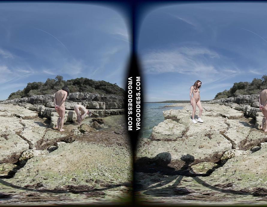 Playing Around And Splashing While Naked On The Beach In Italy On Vacation