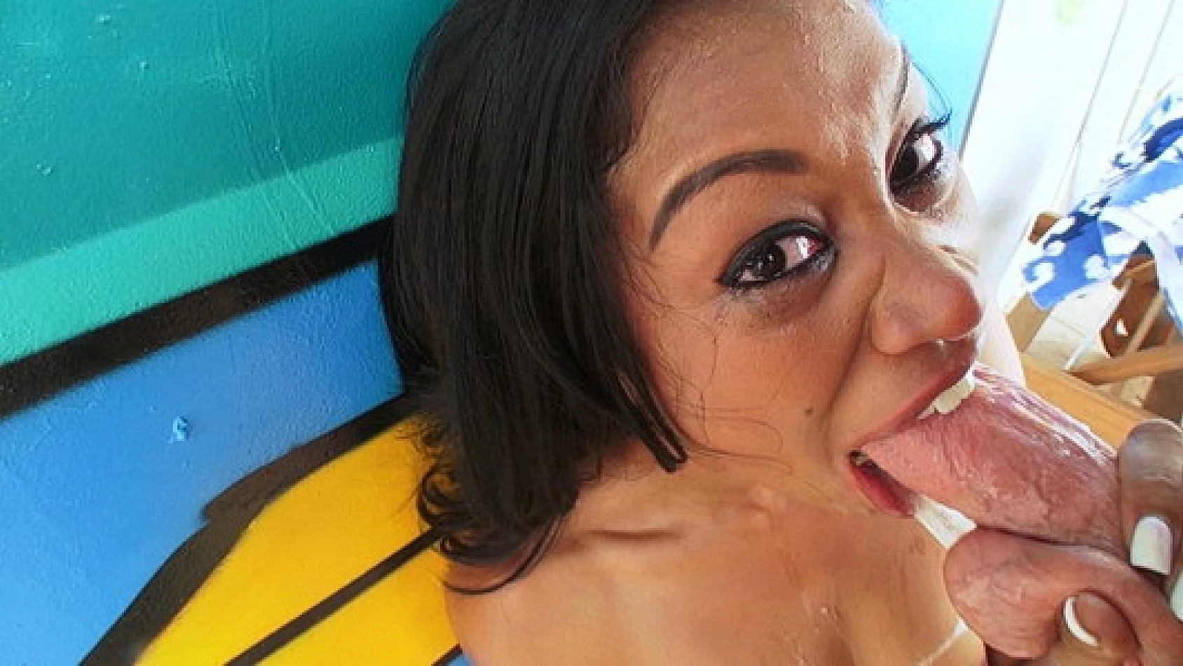 Ebony Babe Yasmine Deleon Gives Nasty Blowjobs