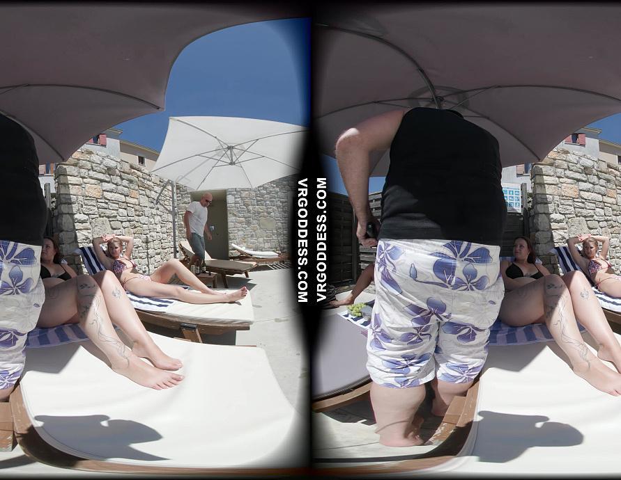 Sunny Nude Day Next To The Pool Italian Villa Vacation Vanessa Klein Eyla Moore And Dora Sunbathing