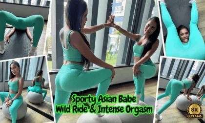 Cherry Lee - Sporty Asian Babe, Wild Ride & Masive Creampie