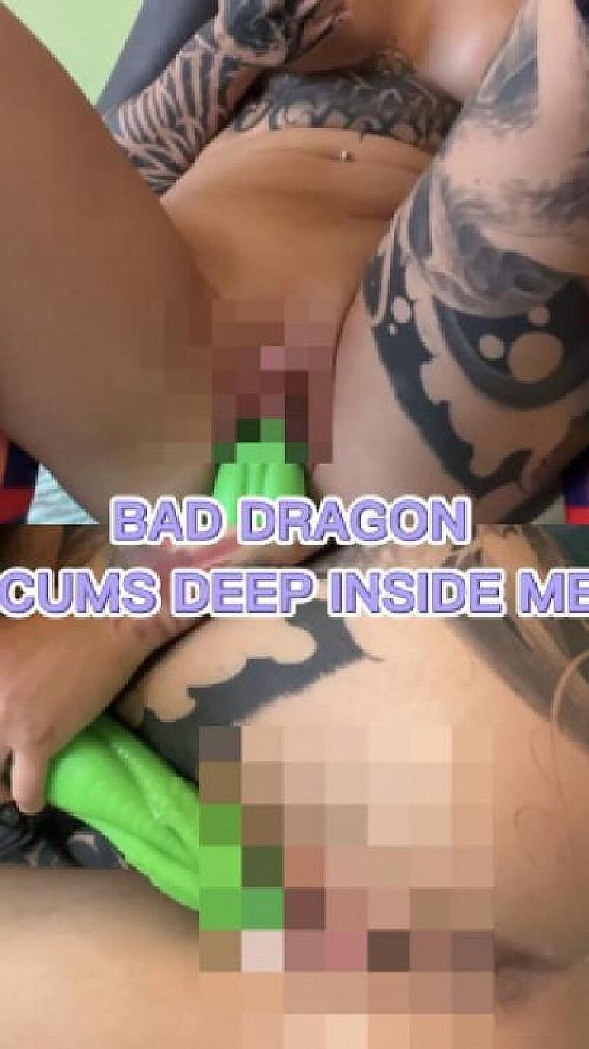 Bad Dragon Cumming Deep Inside Me