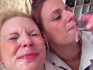 Paige Wilson and Jade Jones Share Facial Cumshots