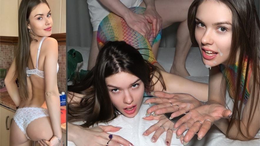 Life of a College Girl - Enjoying Tasty Food and Big Cock