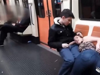 Little Slut Lucia, Coming Home After Partying, Eats Jordi's Dick in the Underground