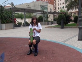 Back to School with Ainara. Just-18 Schoolgirl Ran Away From Home