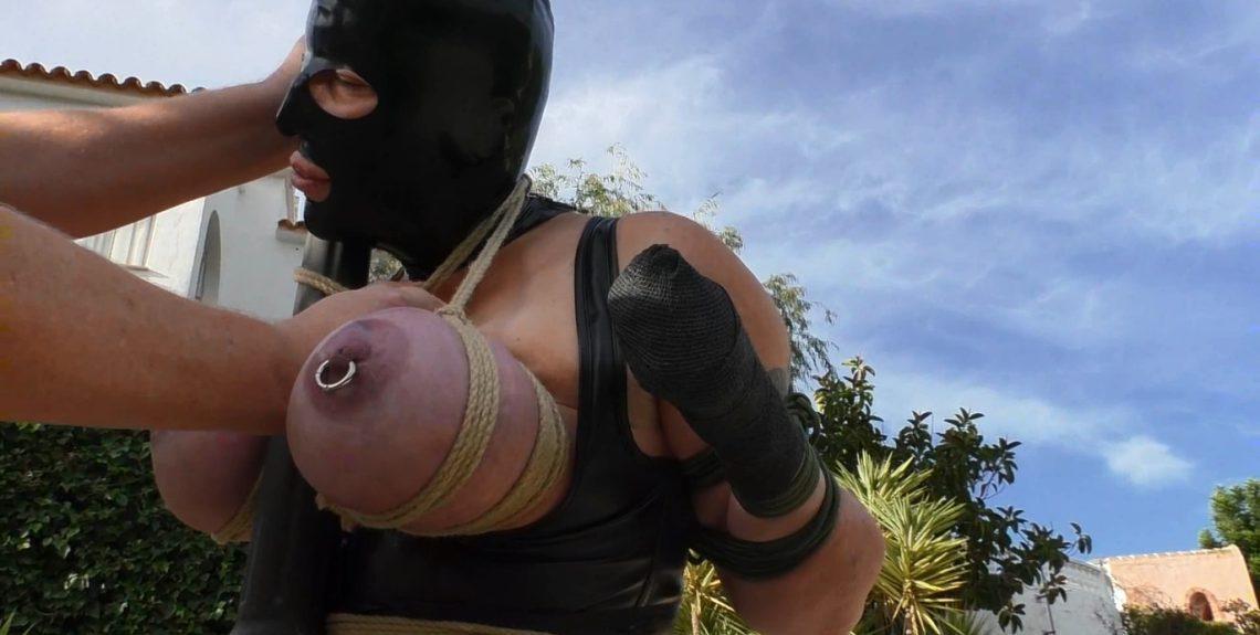 Cruel Breast Bondage Walk Challenge For Titslave Eve Part 2