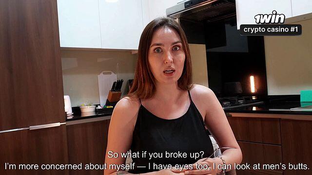 POV: Stepmom Gives Me A Secret Kitchen Blowjob After Staring At My Cock Under The Table