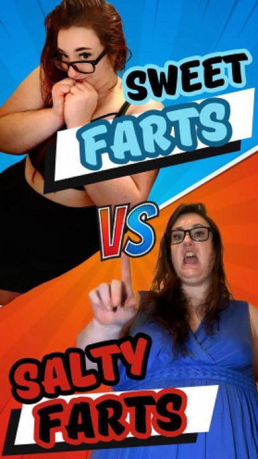 BBW Fart Compilation - Sweet And Salty Domination Switch By