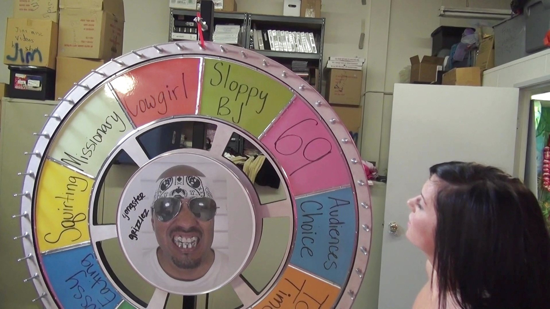 Blake Riley Spins the Wheel of Debauchery and Uses Porno Dans Dick to Play