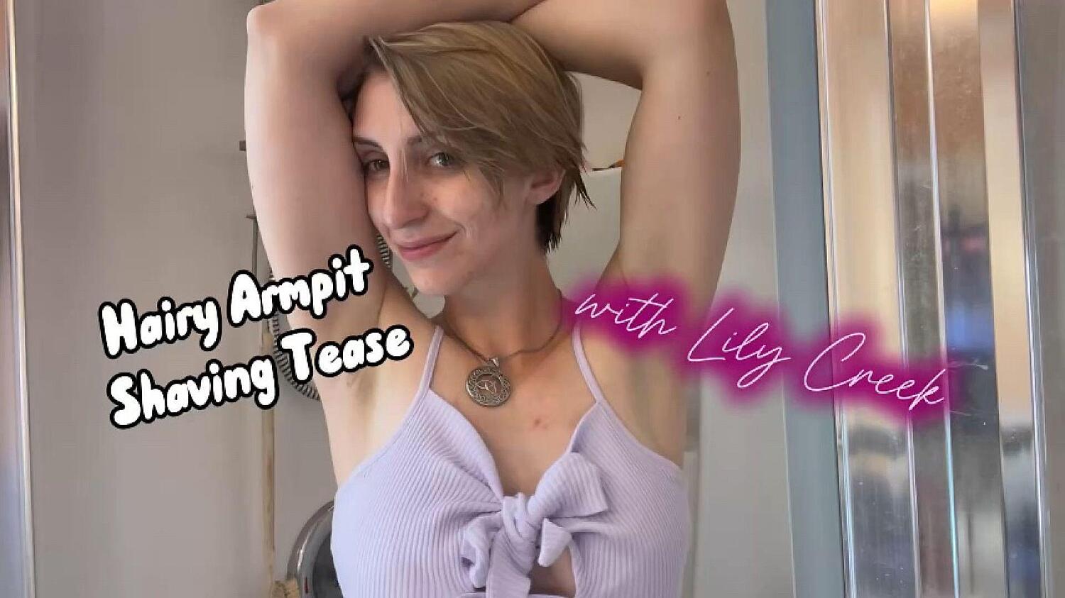 Hairy Armpit Shaving Tease