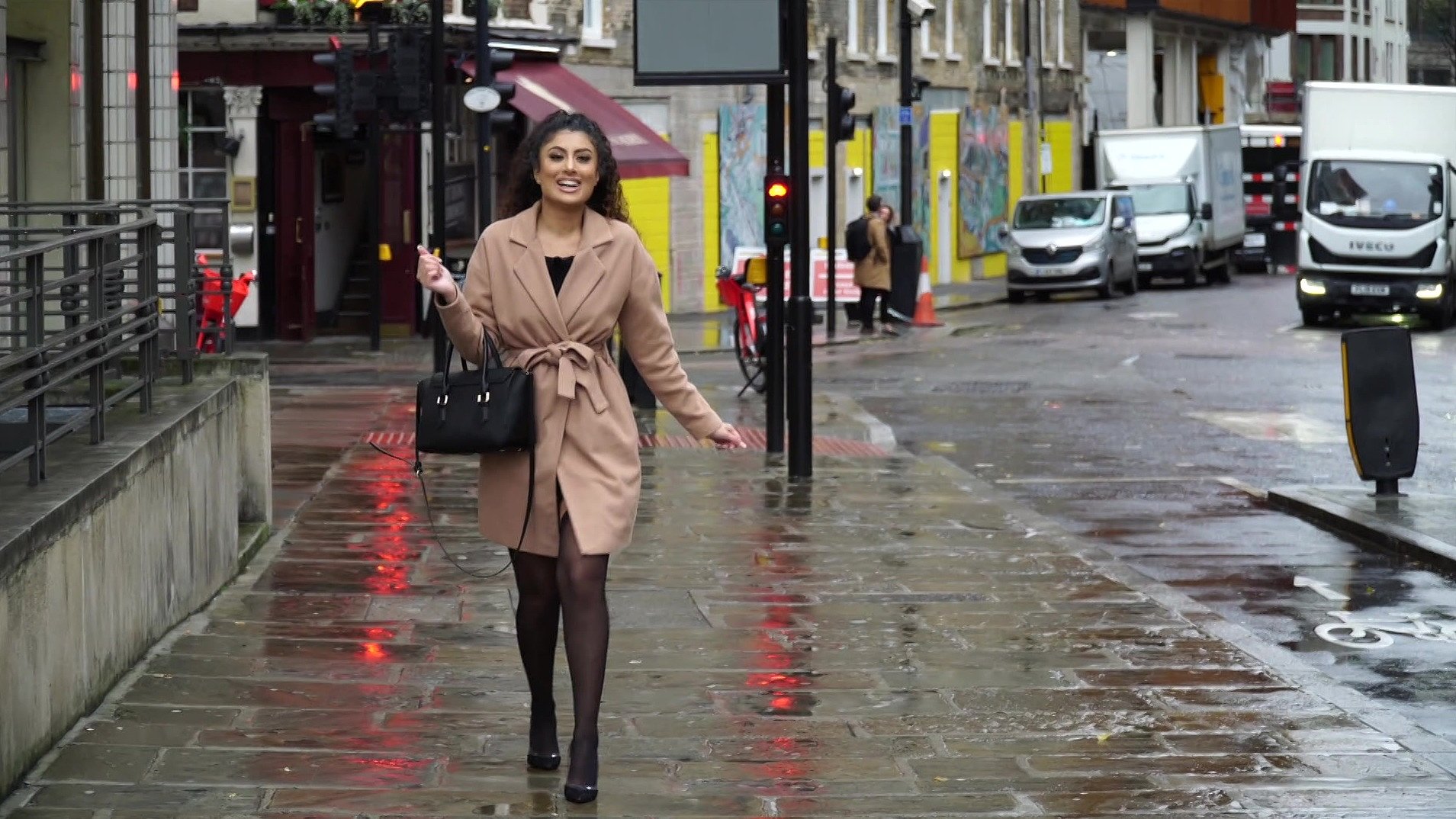 Marina Maya Gets Caught in the Rain Then Gets Caught Riding Her Mans Cock!