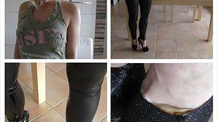 Pissing In Leggings And **** Heels