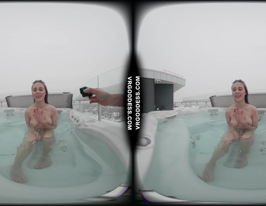 Muna Naked In The Rooftop Jacuzzi At The Penthouse On A Snowy Winter Day