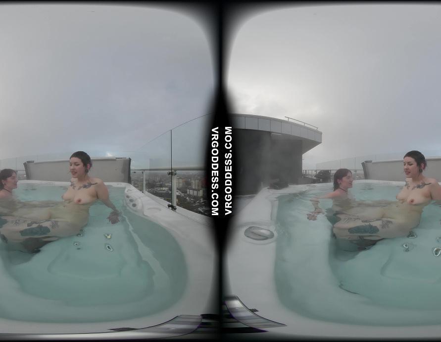 Sammy and Ellah Have Lesbian Sex in a Rooftop Jacuzzi
