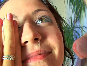 Pretty Brunette Teen Gets S Good Fuck and Facial