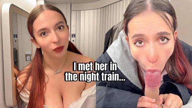 I Met Desperate Girl In The Night Train.. She Loves Risky Public Sex In The Cable Way