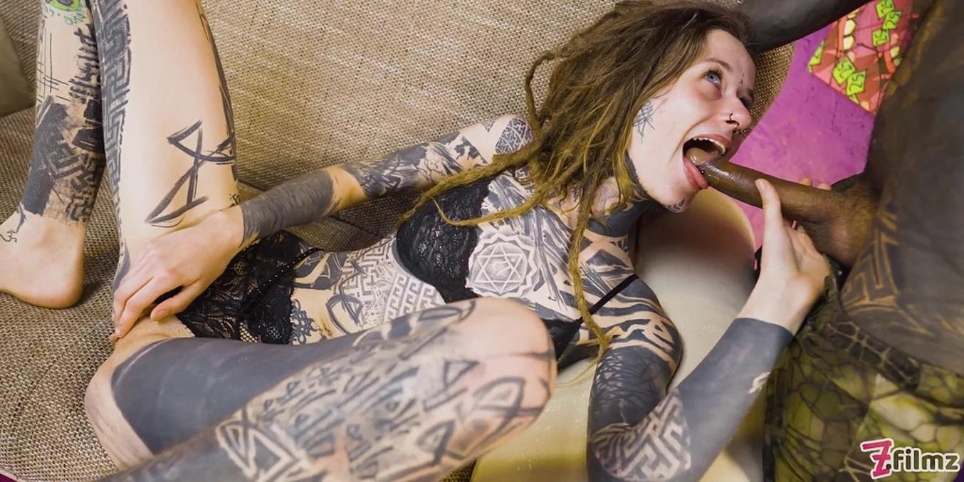 Tattoed Couple Hard Fucking And Anal Play