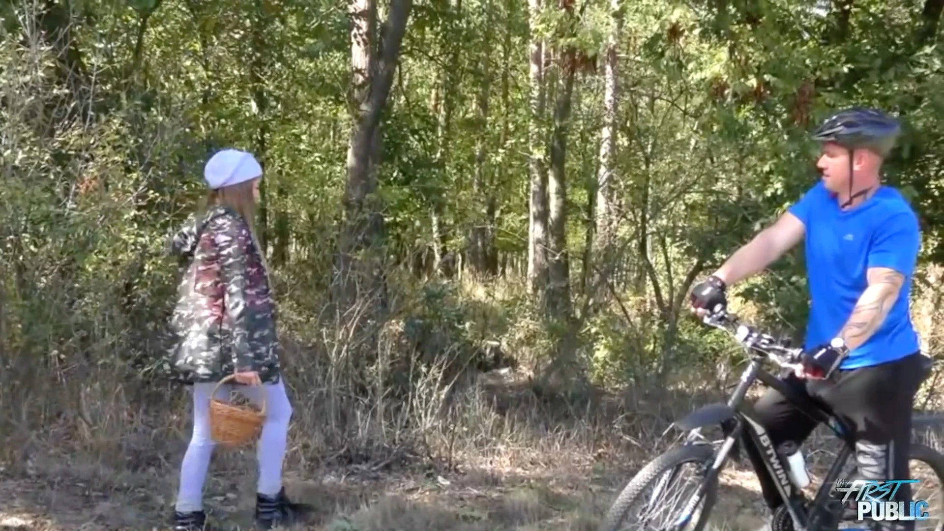 Sexy Blondie Silvia Dellai Get Hard Cock and Fuck Public in Forest