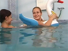 Sexy Girlfriends in a Pool
