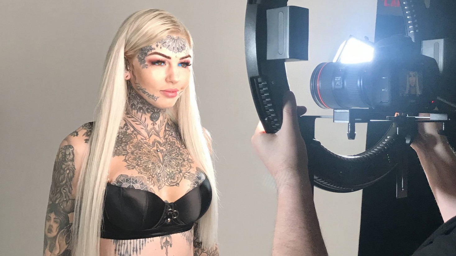 Amber Luke Chest Tattoo Behind the Scenes