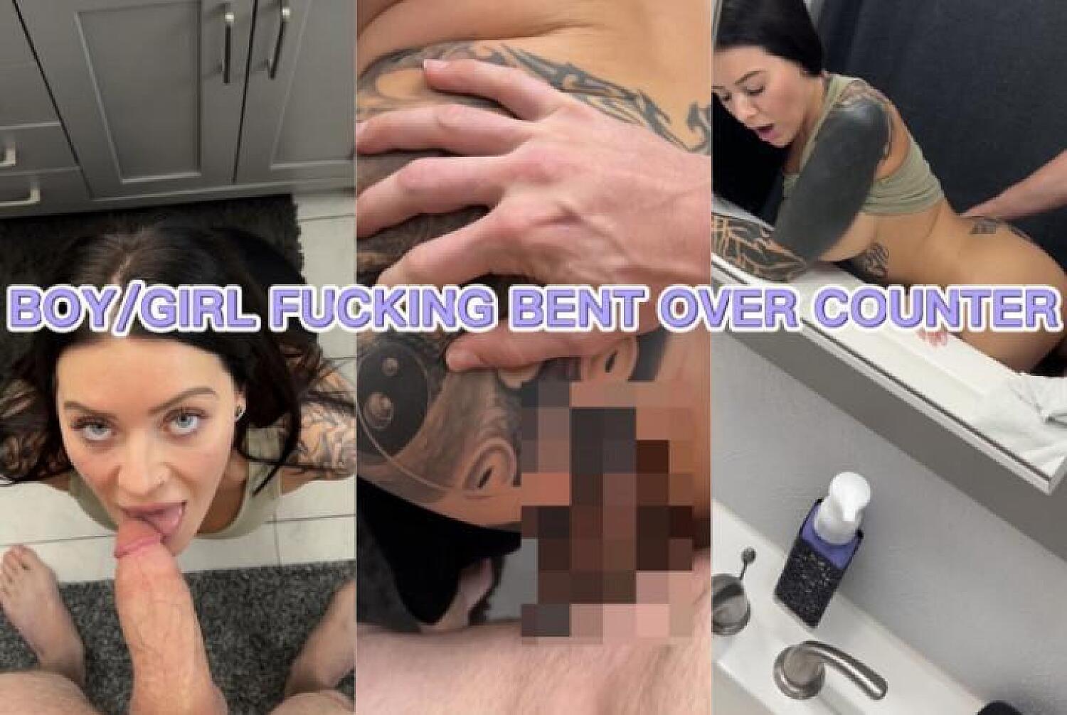 Boy/Girl Fucking Bent Over Counter