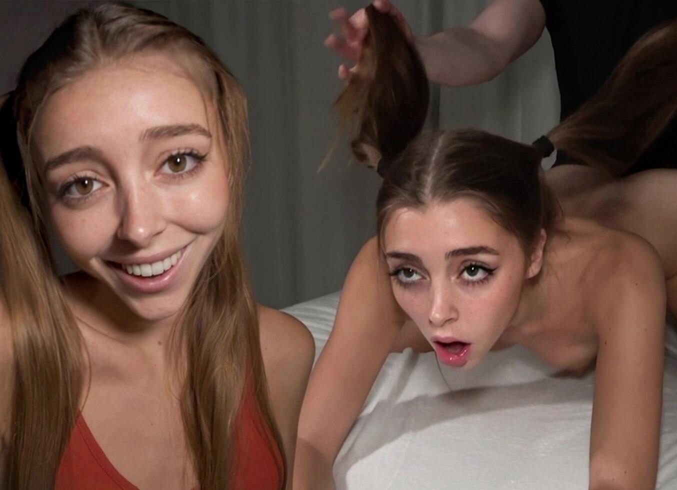 Manhandled By Her Roommate - Desperate Spanish Teen Fucked Like Meat