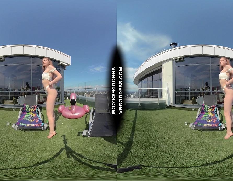 Summertime Naked Teen Sunbathing Babe Margarita Enjoying Herself in Bubbles in Sun