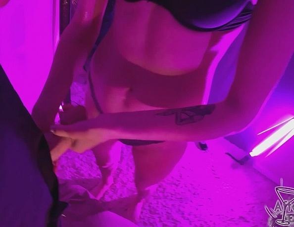 Josie Between The Scenes Handjob With Sticky Cum On Her Nipple