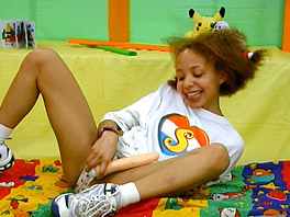 Semmy, an Ebony Teen and a Dildo