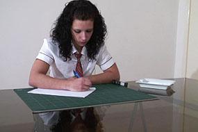 School Girl Roughly Nailed