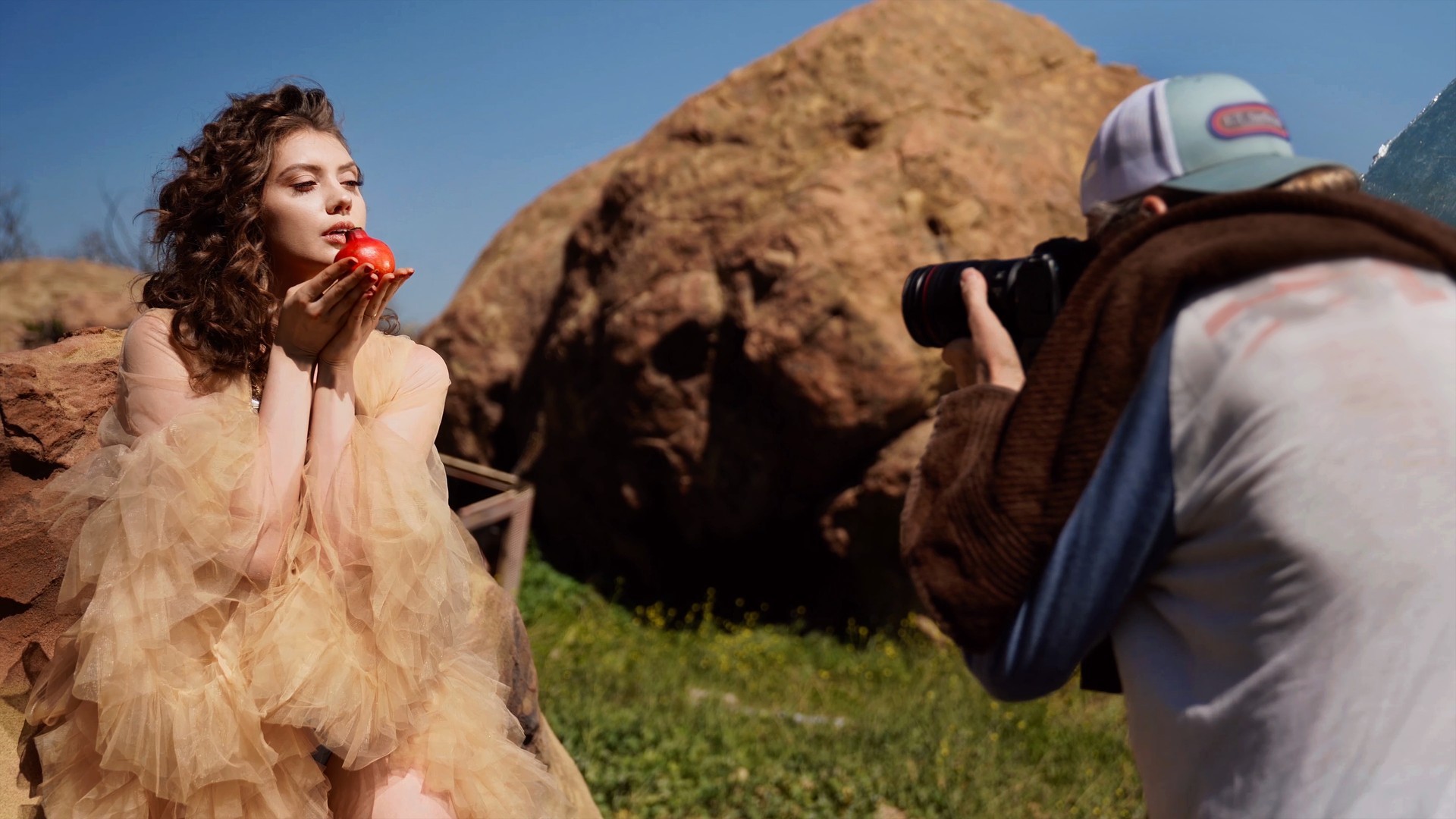 Elena Koshka on Set