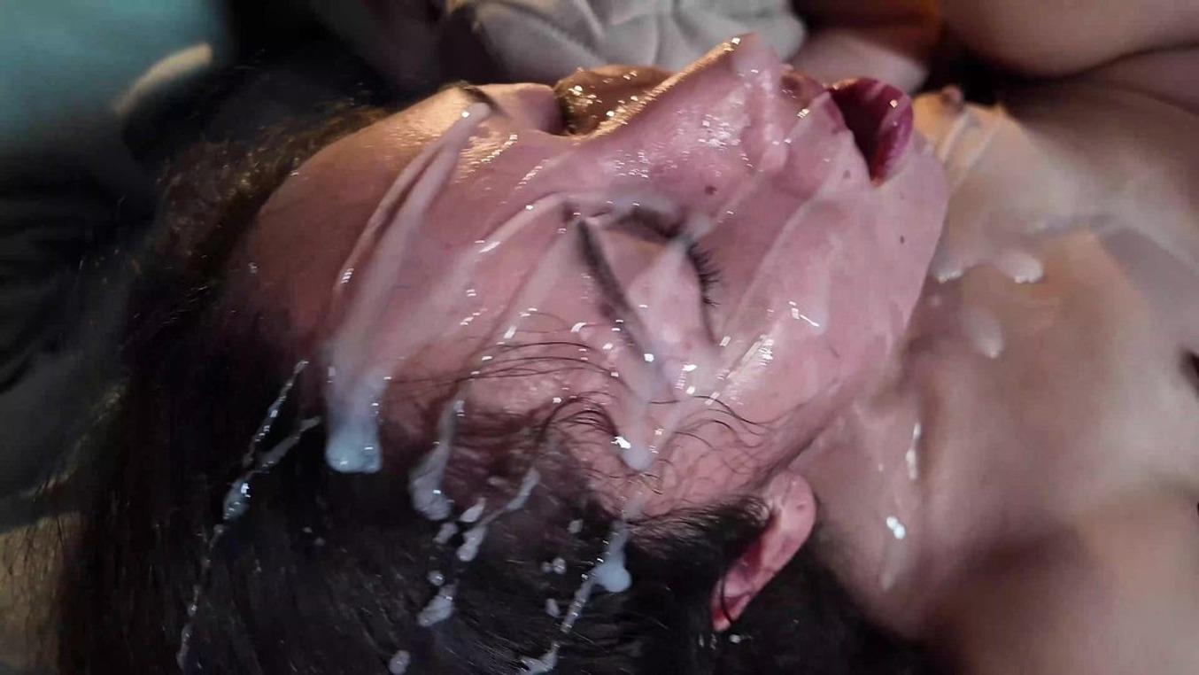 Her First Rough Bukkake Fuck Party Orgy