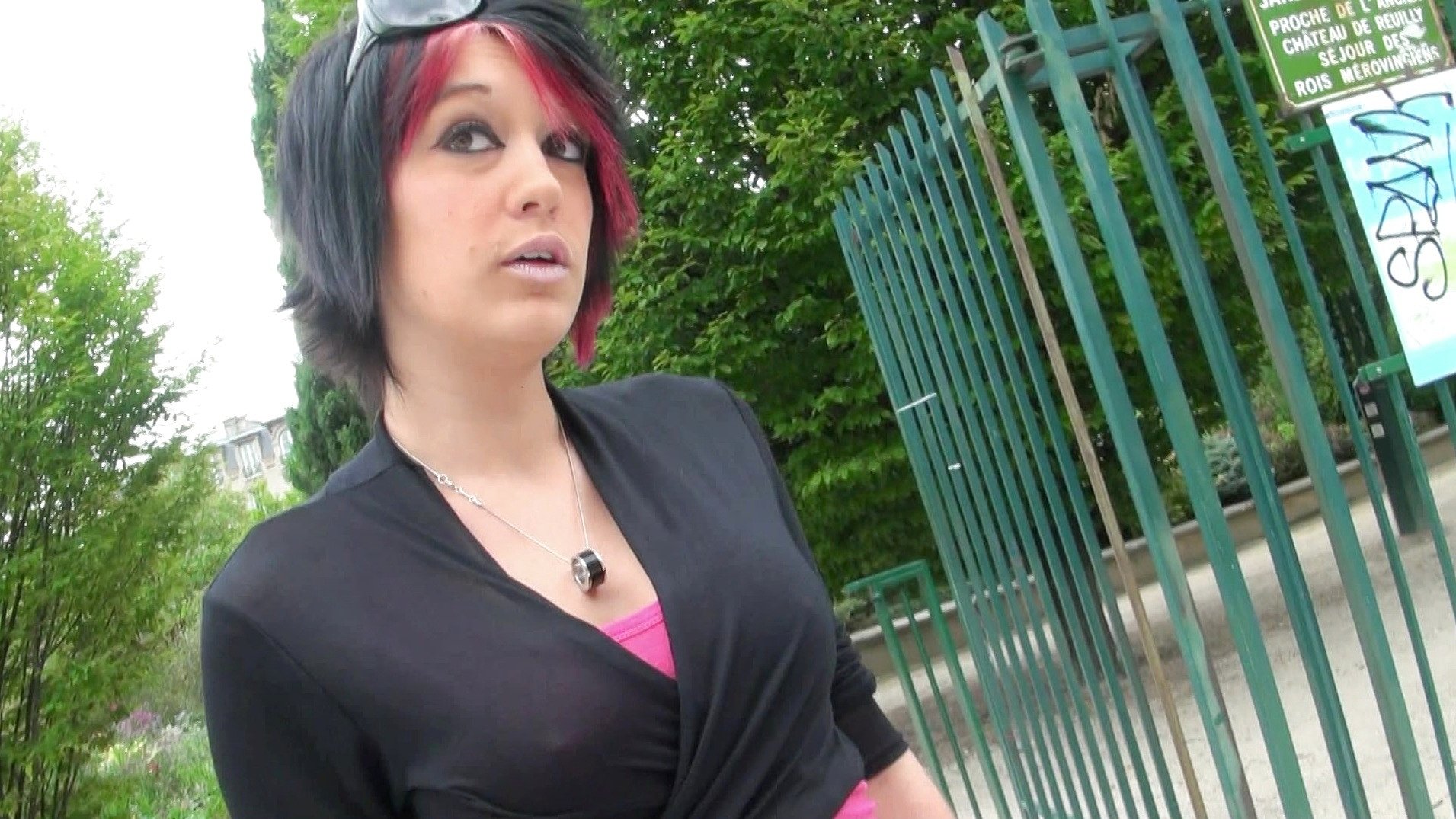 Kenza Suck Wraps Her Fake Tits Around His Cock and Fucks It!