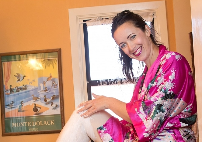 Hanging in My Pink Kimono Robe