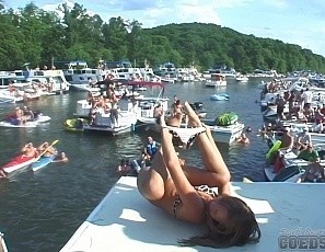 Wild Wet Bikini Girls Masturbating to Win Wild Wet T\-Shirt Contest Party Cove Lake of the Ozarks