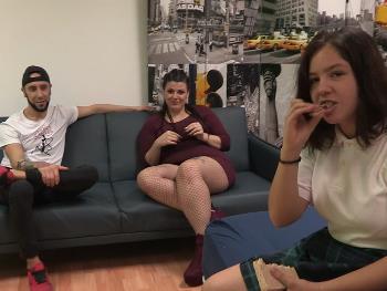 We Initiate a 18Yo Schoolgirl to Extreme Sex. Massive Dicks and Lesbian Sex.