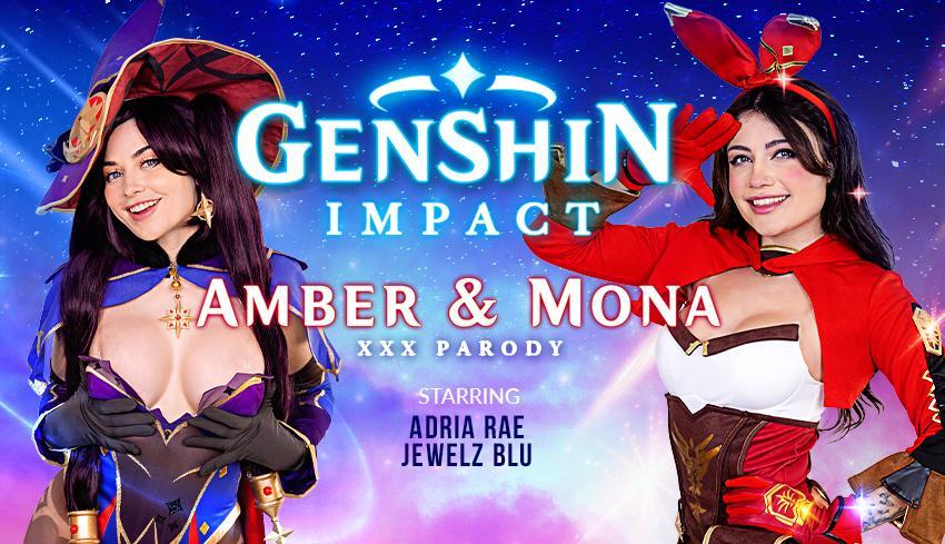 Genshin Impact Porn Parody: Amber & Mona