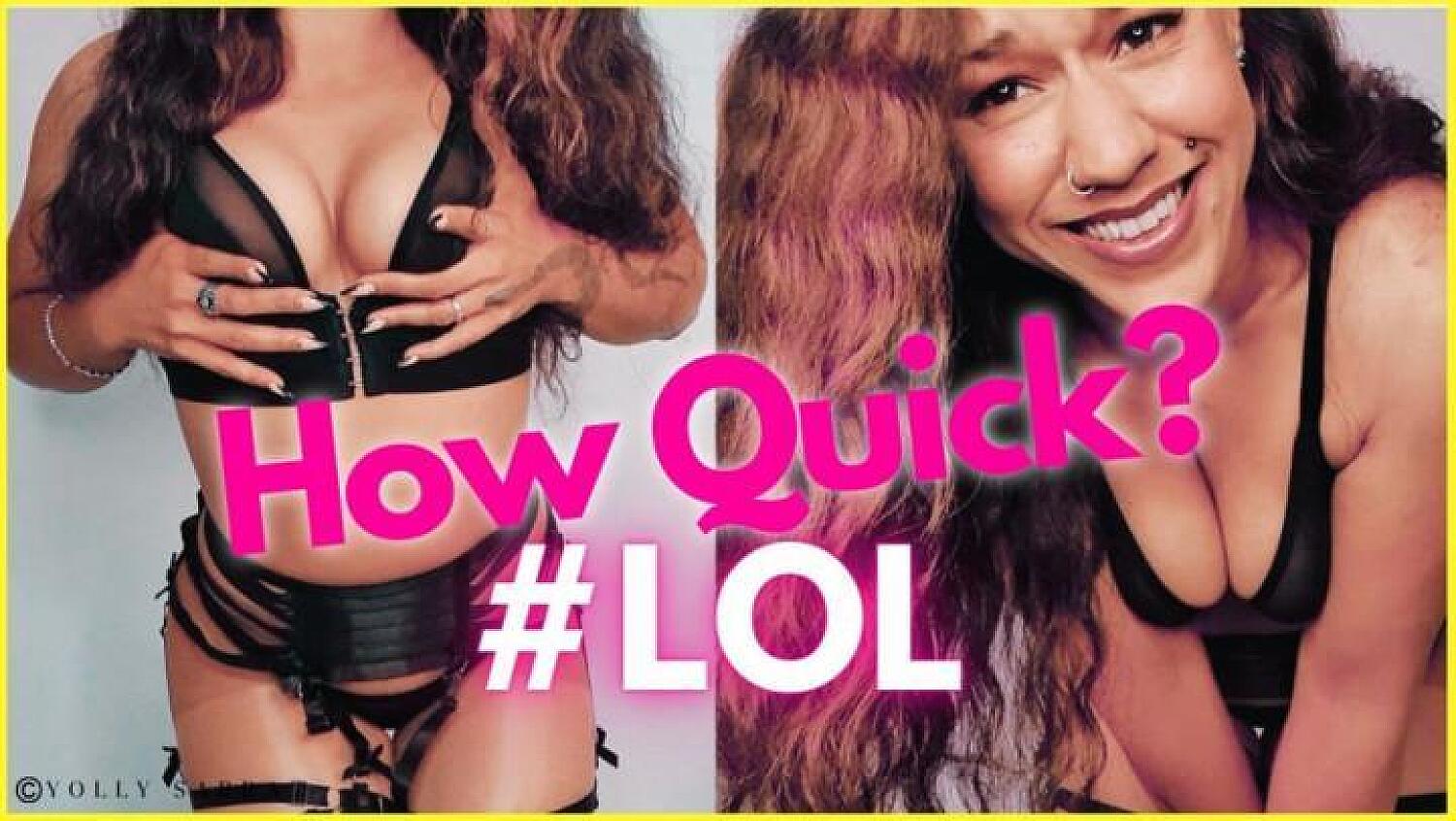 Omg How Quick? Premature Ejaculation Humiliation