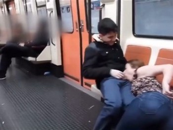 Nochas Locas En Madrid Con Lucia y Jordi Follando En El Bernabeu y En El Metro