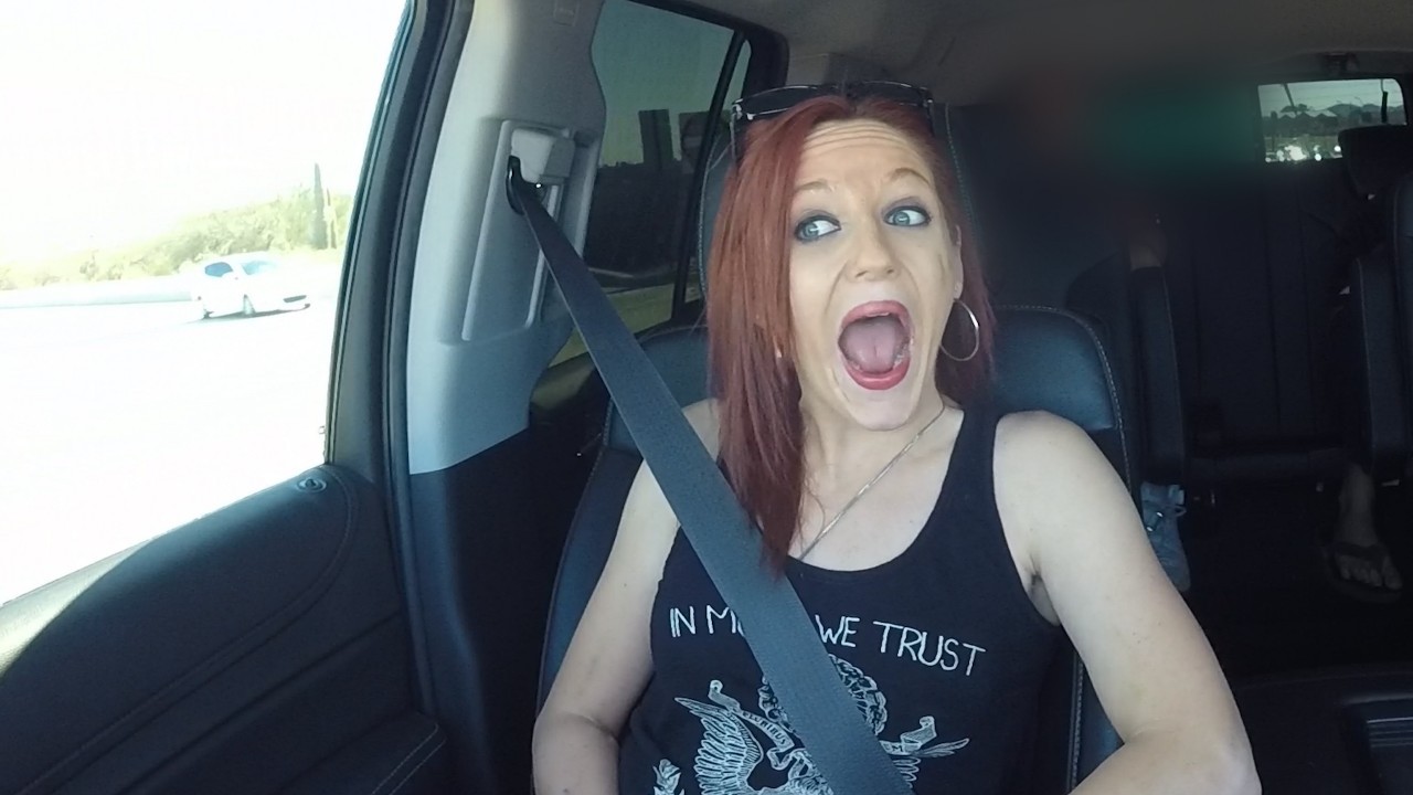 Dakota on Her Way to the Porta Potty Gloryhole