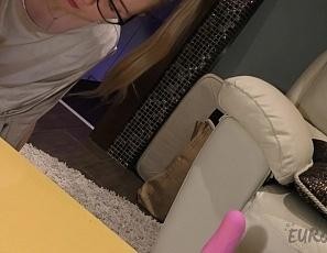 Hot Blonde Mia Tries Different Sized Dildos Until She Finds Her Favorite Big Black One Will It Fit