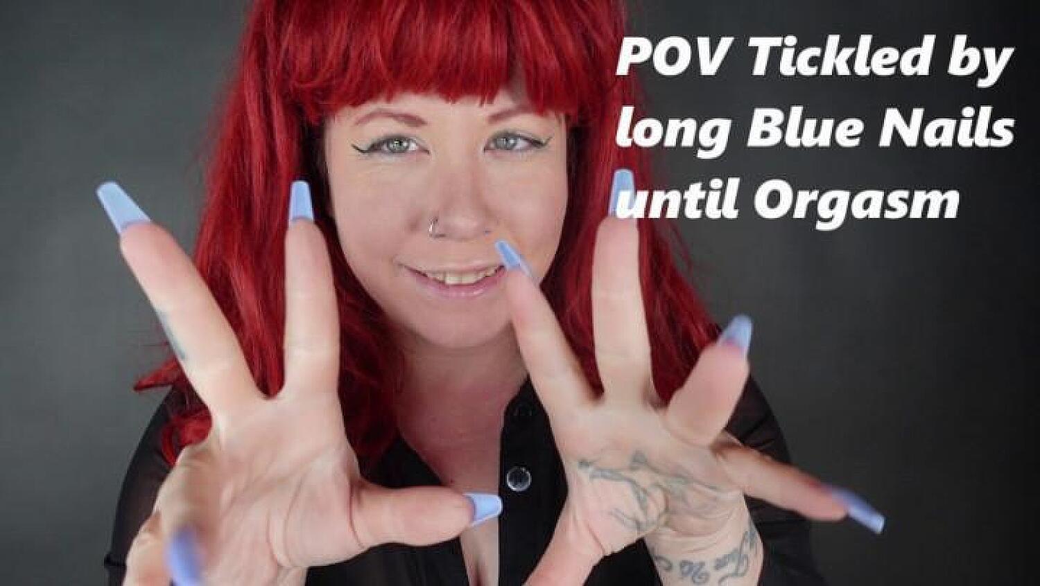 POV Tickled By Long Blue Nails Until Orgasm