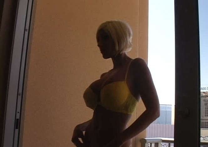 Puma in Yellow Bikini on Balcony