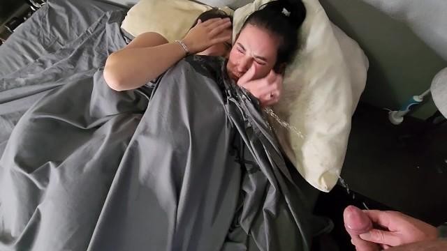 Pissing on 2 Girls in Bed Then They Wet Their Panties and Make Out Soaked in Piss