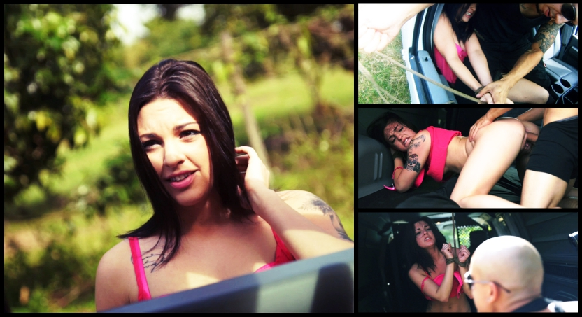 Stranded Rachael Madori Earns a Ride Home with Rope Bondage, Deepthroat Bj, Rough Sex