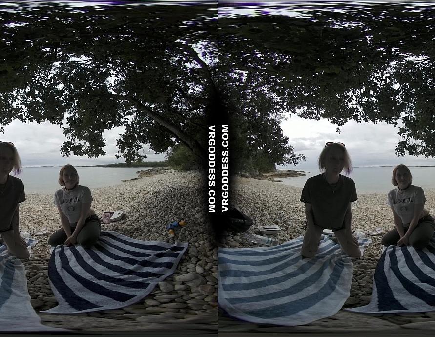 Rainy Day at Tropical Nude Beach with Diana and Ingrida