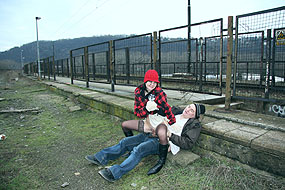 Whore Riding Cock Outdoor